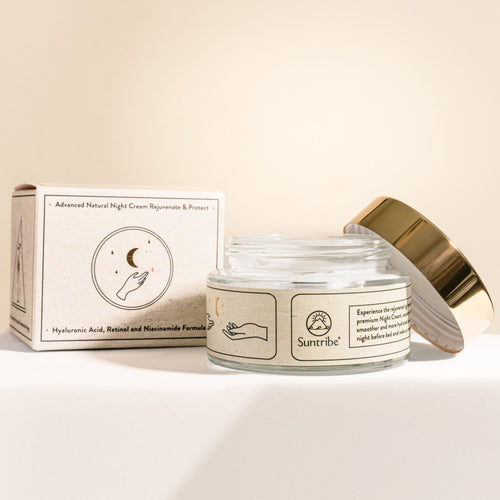 Crema Notte Anti-Età Organica Acido Ialuronico, Retinolo & Niacinamide