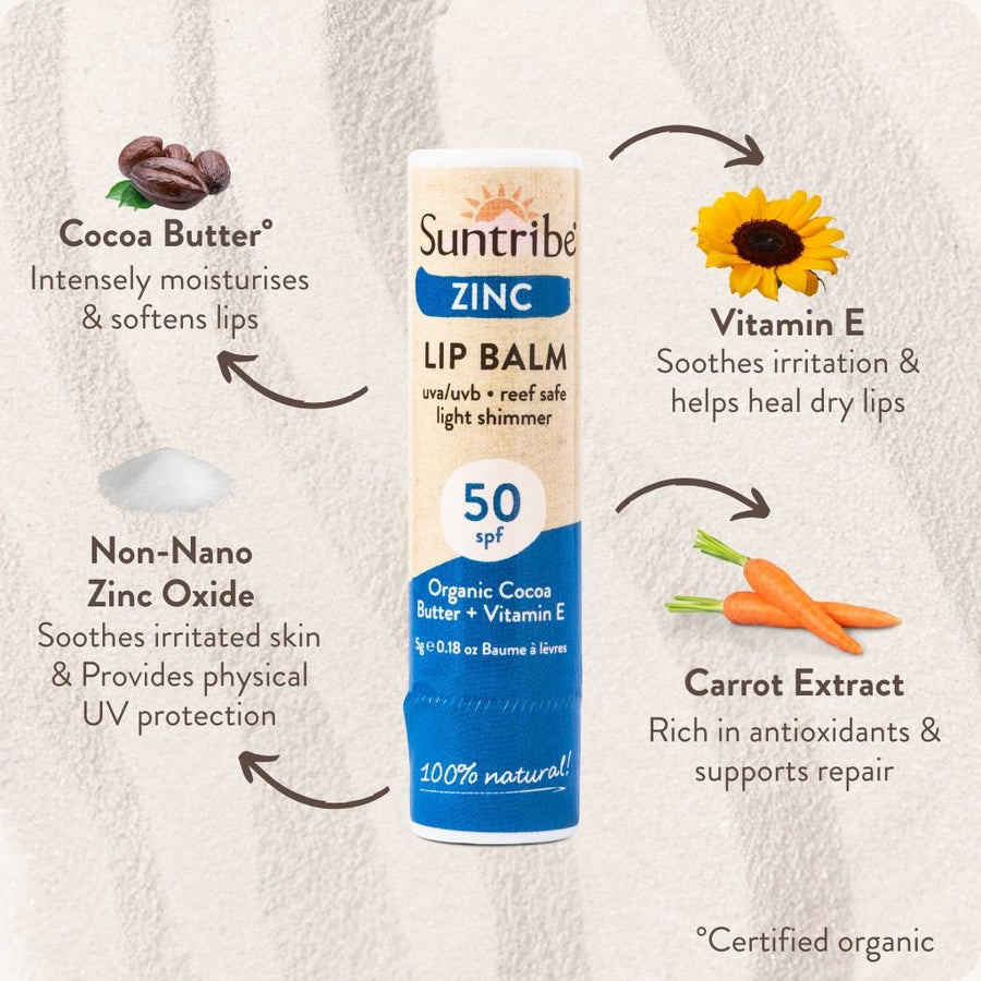 Organic Mineral Zinc Lip Balm SPF 50