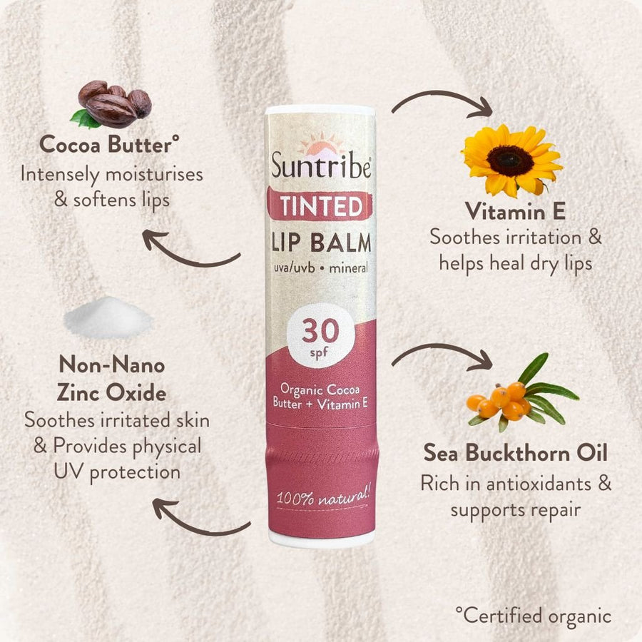 Organic Mineral Tinted Lip Balm SPF 30
