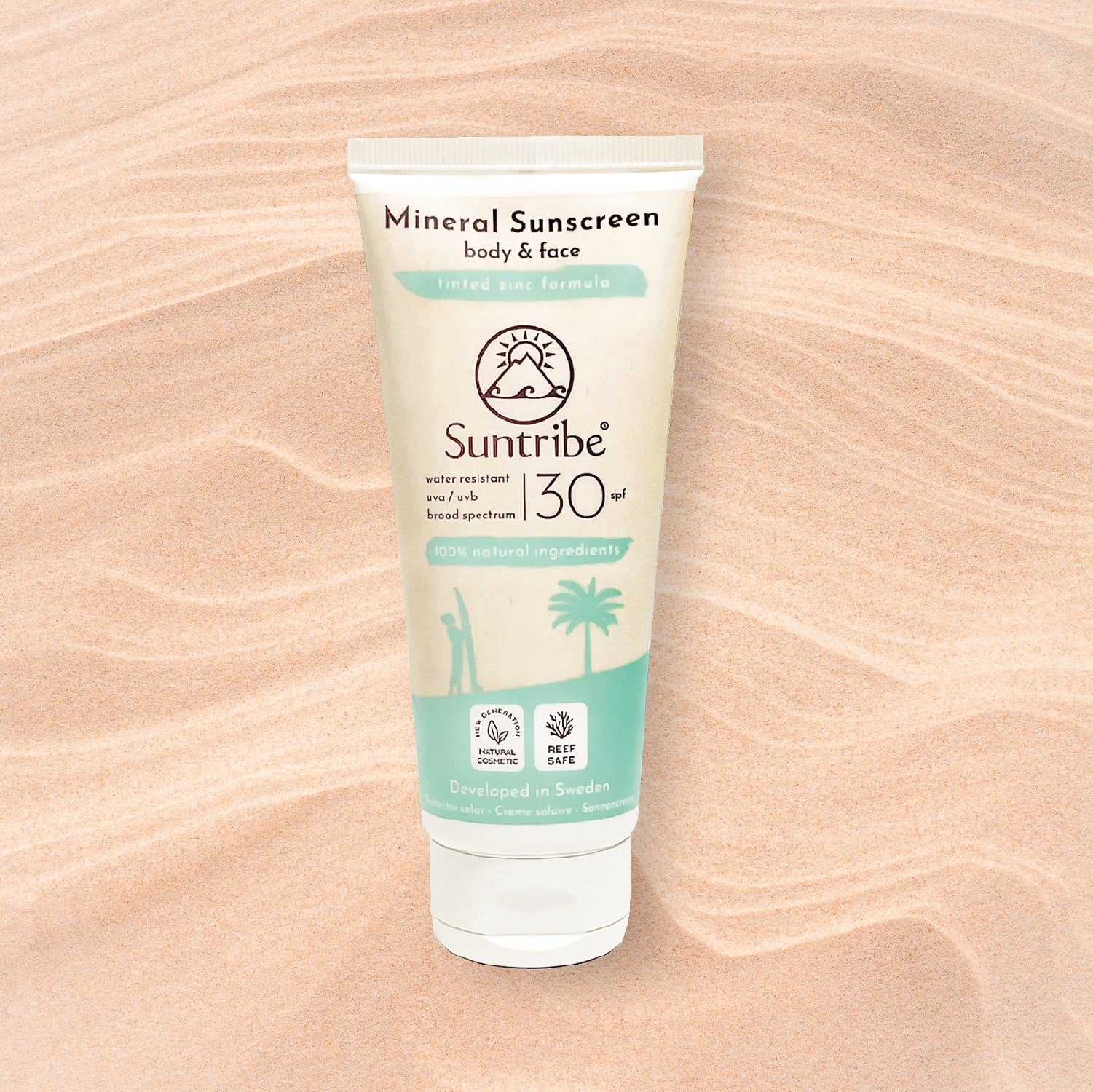 All Natural Zinc Sunscreen SPF 30 Plastic free Reef safe Suntribe