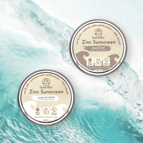 All Natural Zinc Sunscreen SPF 30 Plastic free Reef safe Suntribe